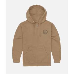 NEW JETTY men’s emblem zip hoodie in sand